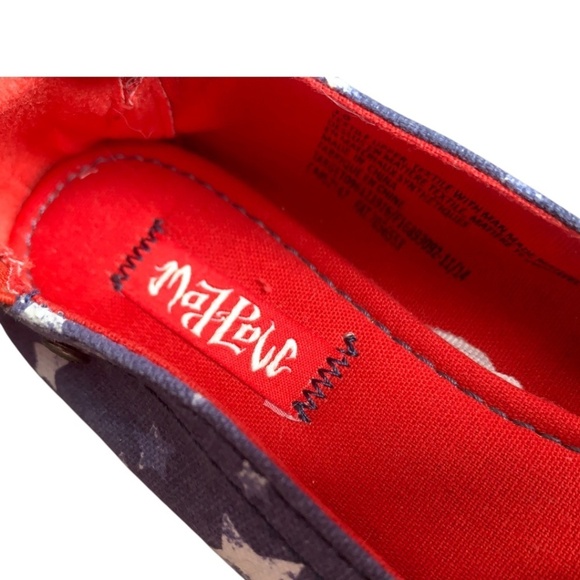Mad Love Women's Shoes Size 10 Flats Patriotic USA Flag Flats Cushion - Picture 3 of 7